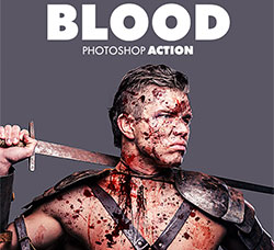 极品PS动作－浴血战士(含图文教程)：Blood Photoshop Action